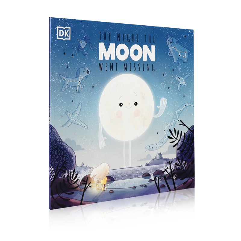 英文原版 Moon 入夜消失的月亮 DK出版3-6岁低幼儿童英语启蒙认知绘本 温馨家庭亲子互动共读早教书 宝宝成长故事图画书
