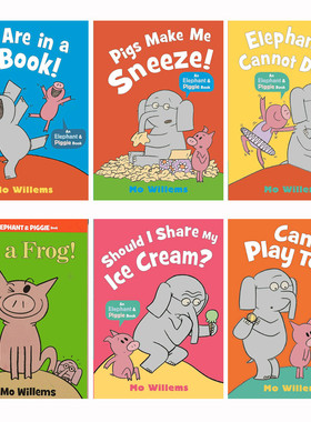 小猪和小象Elephant系列10册后续6本Elephant & Piggie莫威廉斯Mo Willems吴敏兰推荐书单4-8岁启蒙幽默搞笑友谊故事平装绘本