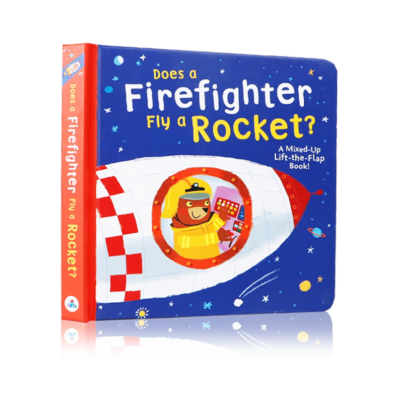 英文原版 Does a Firefighter Fly a Rocket? 消防员会开火箭吗? 3-5岁低幼儿童英语启蒙认知绘本宝宝撕不烂纸板翻翻书睡前故事书