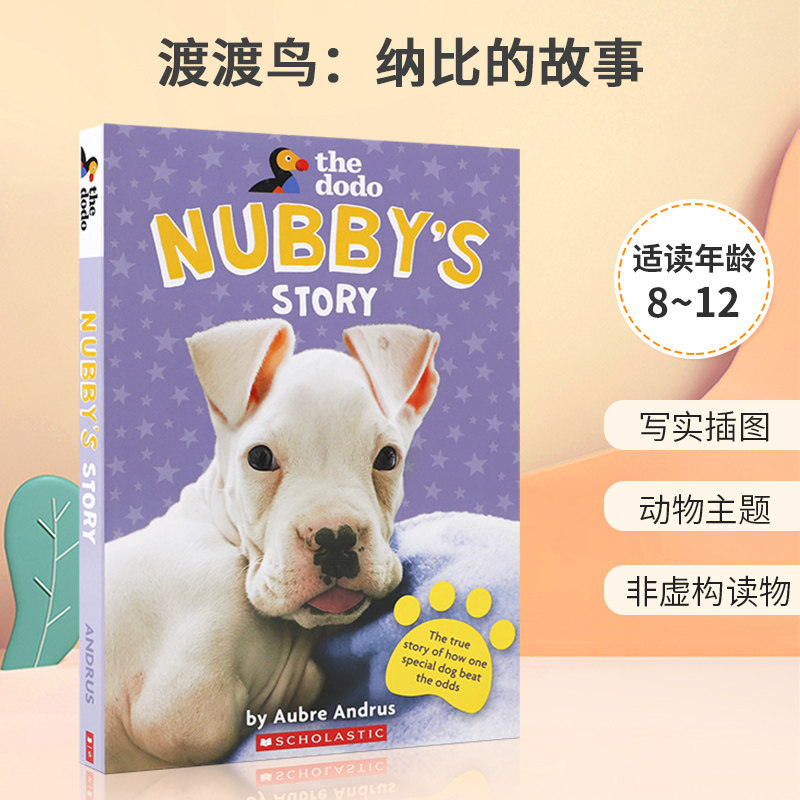 英文原版 The Dodo: Nubby's Story 渡渡鸟:纳比的故事 小狗纳比的励志故事 9-12岁青少年儿童动物主题进阶桥梁章节书