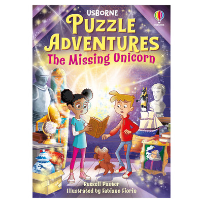 预售英文原版Puzzle Adventures: The Missing Unicorn解谜冒险书 失踪的独角兽穿越中世纪推理探险 益智解谜 漫画风格平装8-12岁