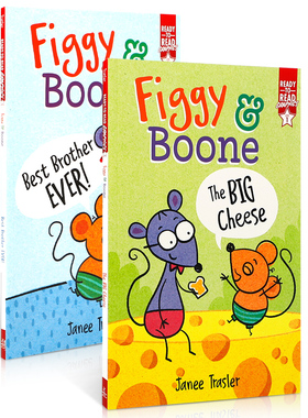 英文原版 Ready-to-Read Graphics Level 1费吉和布恩 系列2本 4-8岁儿童宝宝幽默搞笑初章桥梁漫画书培养阅读兴趣读物