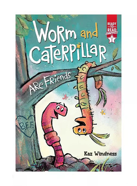 英文原版Worm and Caterpillar Are Friends: Ready-to-Read Graphics Level 1齐齐学会读漫画1级:虫子和毛毛虫是朋友分级读物
