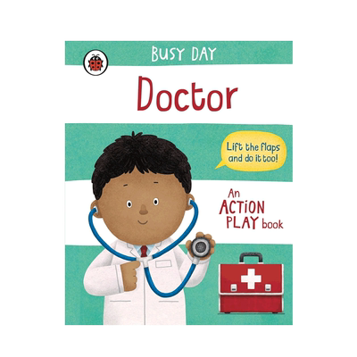 预售英文原版 Ladybird Busy Day: Doctor 忙碌的一天：医生 帮助医生照顾病人 2-6岁儿童启蒙职业主题 参与探索互动纸板翻翻书