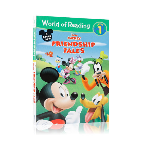 阅读世界 world of reading L1:Disney Junior Mickey 英文原版 Friendship Tales 5-in-1 友谊故事5合1 英文原版儿童分级读物