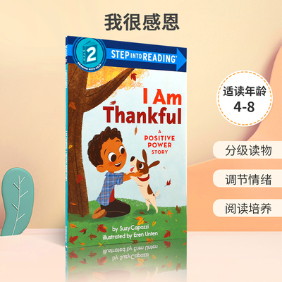 英文原版 Step into Reading Step 2 I Am Thankful 兰登阅读进阶2正向能力小故事感恩  3-6岁儿童宝宝启蒙益智绘本 分级阅读