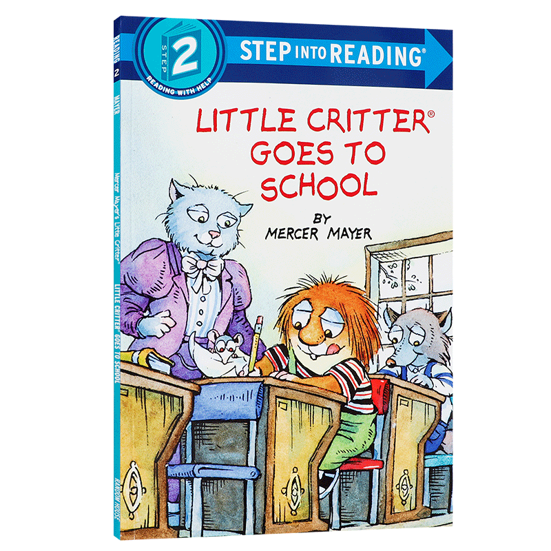 英文原版Little Critter Goes to School 小毛怪去上学 Step Into Reading Level 2儿童英语早教启蒙分级阅读书 Random House出版