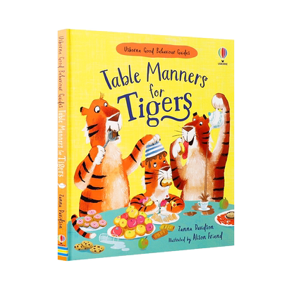 Usborne英文原版Table Manners for Tigers老虎的餐桌礼仪 低幼儿童英语启蒙认知绘本 亲子互动共读早教书 宝宝社交好习惯养成