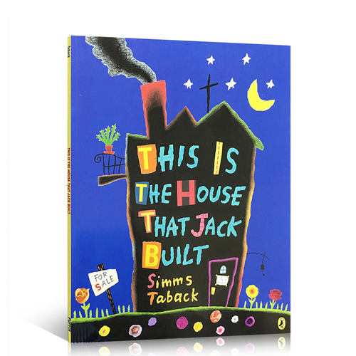 英文原版This is the House that Jack Built这是杰克建的房子名家SimmsTaback凯迪克银奖儿童英语启蒙认知图画书绘本亲子互动读物