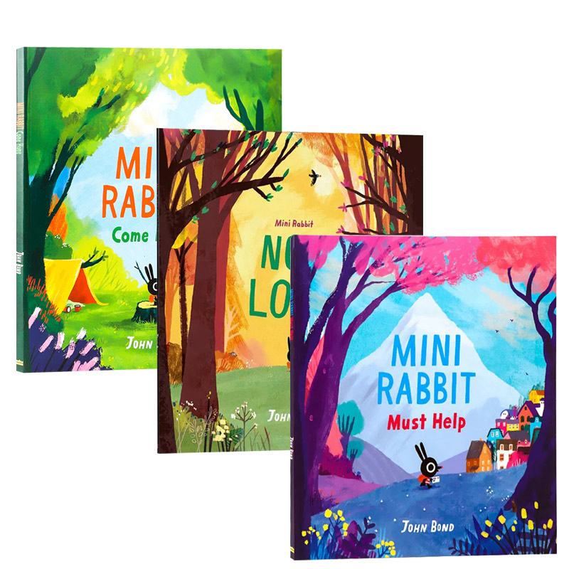 英文原版Mini Rabbit迷你兔你可以3本套装NOT LOST/MUST HELP/COME HOME回家了低幼儿童英语启蒙绘本宝宝寓言故事书精美插图绘本