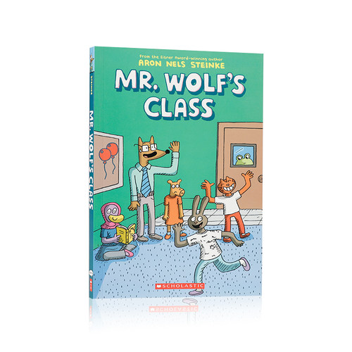 英文原版进口老狼先生的教室Mr. Wolf's Class #1 The First Day of School中小学生英语课外阅读生活故事情节桥梁章节漫画书