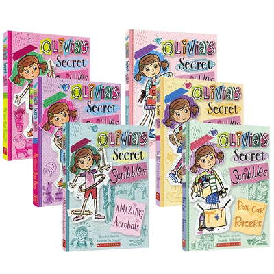 英文原版 Olivia's Secret Scribbles  Box Car Racers 奥莉维亚涂鸦日记 系列7本 儿童益智幽默搞笑故事搭配精彩插图桥梁书