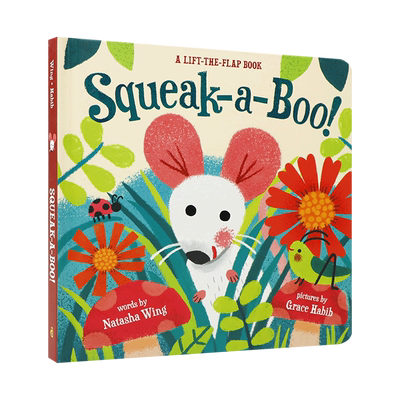 英文原版 Squeak-a-Boo! 吱吱喳喳 躲猫猫翻翻互动阅读儿童绘本 2-6岁儿童宝宝启蒙益智翻翻纸板书Harry N. Abrams进口