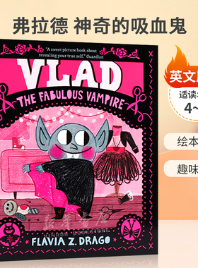 预售英文原版Vlad, the Fabulous Vampire (The World of Gustavo) 弗拉德 神奇的吸血鬼儿童趣味绘本故事插图幽默搞笑 4-8岁