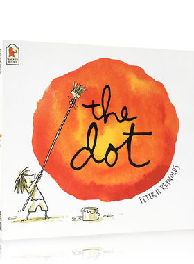 进口英文原版The Dot 波点低幼儿英语启蒙绘本亲子共读获奖图画正版书 Peter H Reynolds彼德雷诺兹大开本平装开启孩子想象力
