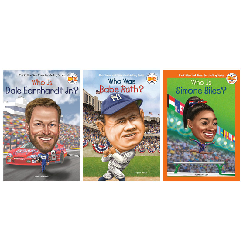 英文原版Who Was Babe Ruth/ Dale Earnhardt Jr./ Simone Biles? 突破自我极限 体育名人传记章节书 系列3本