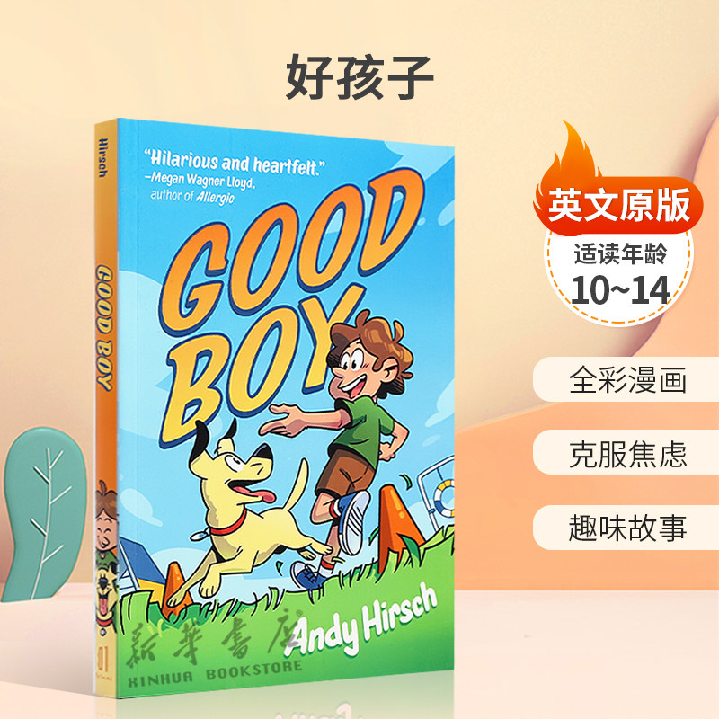 英文原版进口 Good Boy好孩子 关于友谊、焦虑和养狗的感人故事 全彩漫画 克服焦虑 趣味故事平装 漫画生活体验10-14岁