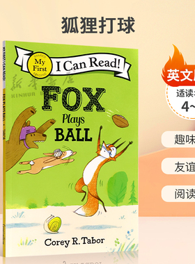 英文原版 My First ICR Fox Plays Ball 狐狸打球 儿童英语启蒙分级读物 趣味故事 友谊故事 阅读培养4-8岁