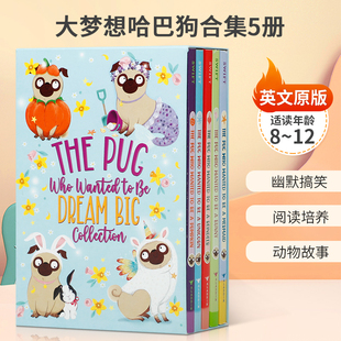 Big Pug 英文原版 Collection Wanted 大梦想哈巴狗合集5册 Who 12岁青少年儿童幽默搞笑桥梁章节书 5册盒装 Dream