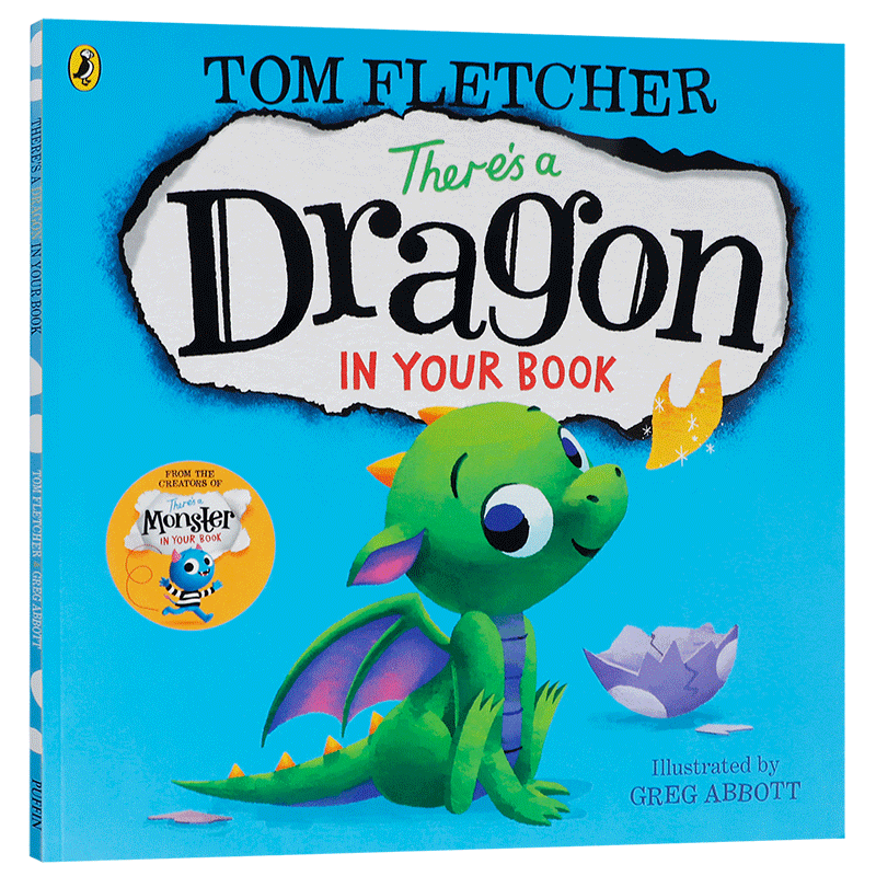 英文原版绘本There’s a Dragon in Your Book你的书里有一条龙 3-5岁低幼儿童英语启蒙认知绘本亲子共读宝宝睡前故事书Puffin