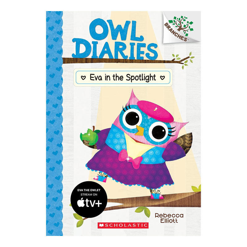 英文原版 Owl Diaries #13:Eva in the Spotlight猫头鹰日记13:在聚光灯下 学乐大树系列 5-7岁儿童桥梁章节书 英语课外阅读读物