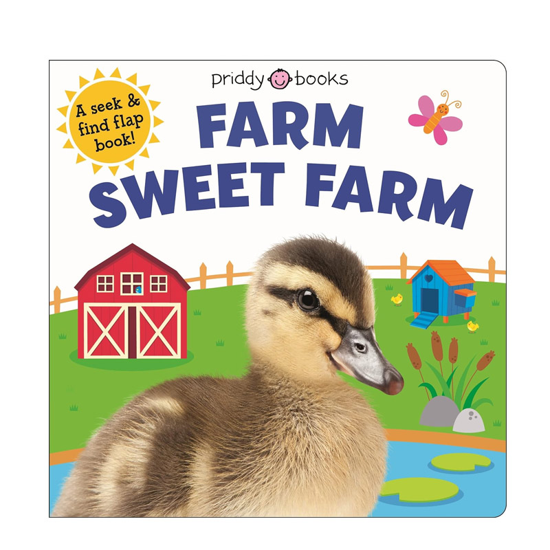 英文原版 Farm Sweet Farm 甜蜜农场 农场动物认知互动翻翻书 Priddy Books US出版 2-6岁儿童宝宝启蒙益智互动阅读纸板书 书籍/杂志/报纸 儿童读物原版书 原图主图