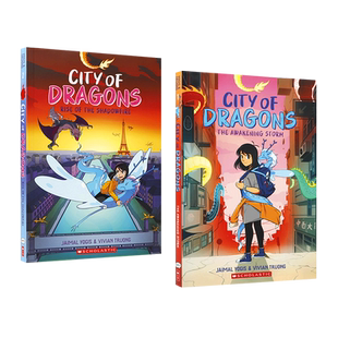 英文原版City of Dragons #1/#2巨龙高城 系列2本 8-12岁儿童启蒙认知魔幻奇幻冒险故事 培养阅读 激发想象力 平装 漫画