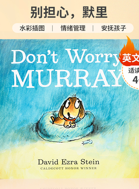 英文原版Don't Worry, Murray别担心，默里 4-8岁儿童启蒙情绪认知/情商培养 社交友谊 缓解返校焦虑情绪管理精装绘本