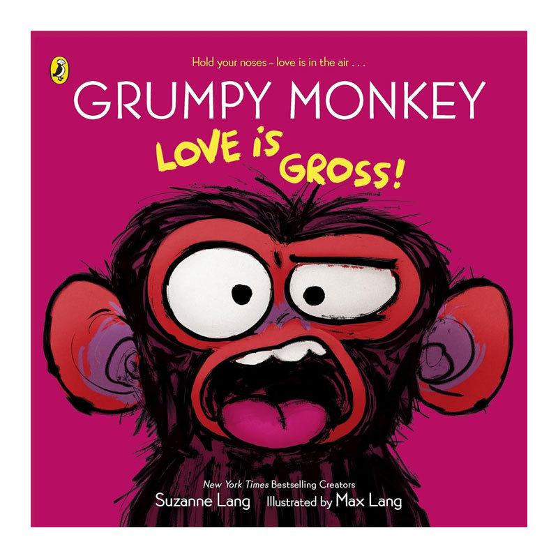 预售英文原版Grumpy Monkey Love is Gross暴躁猴 爱很恶心情人节搞笑绘本平装绘本幽默搞笑4-8岁