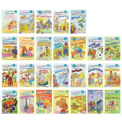 英文原版 I Can Read 1 The Berenstain bears 贝贝熊系列套装26册入门启蒙儿童绘本汪培珽推荐一阶段3-6-9岁亲子阅读生活故事图书