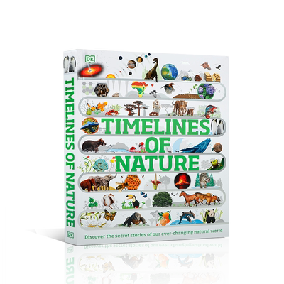 英文原版绘本Timelines of Nature 大自然的时间表 DK 出版科普百科精装绘本 10-14岁青少年读物地球进化历史生命自然科学