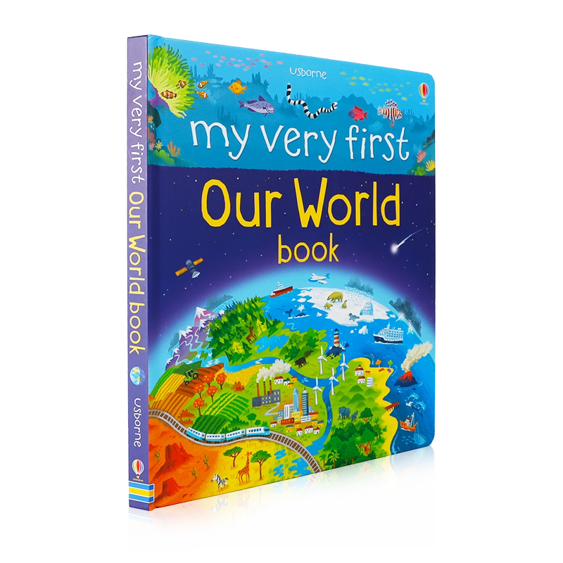 Usborne尤斯伯恩英文原版My Very First Our World Book我们的世界 儿童地理知识科普读物精装 幼儿英语启蒙认知绘本撕不烂纸板书