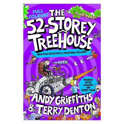 英文原版 The 52-Storey Treehouse: Colour Edition树屋故事4 52层树屋历全彩版小屁孩树屋历险记全彩插图桥梁章节书8-12岁