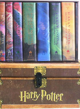 新版附神秘礼物哈利波特1-7全套精装豪华珍藏版纪念版Harry Potter正版英文原版小说J.K.罗琳故事章节书收典藏版老版旧版