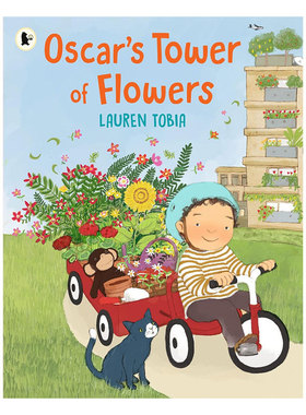 预售英文原版Oscar's Tower of Flowers奥斯卡的塔楼花园歌颂社区、园艺以及植物将人们团结在一起的力量无字绘本 绿色社区2-6岁