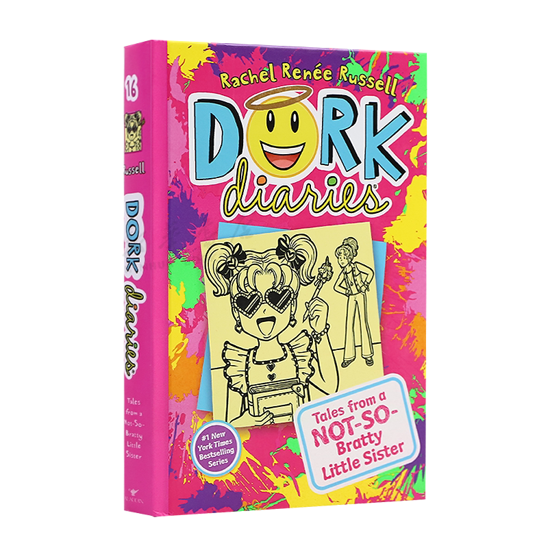 英文原版 Dork Diaries #16: Tales from a Not-So-Bratty Little Sister 怪诞少女日记16 桥梁章节黑白插图校园故事精装绘本 12岁