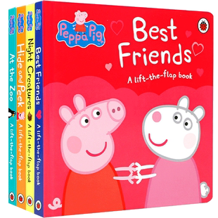 小猪佩奇英文原版绘本贴纸发声书粉红猪小妹Peppa pig First 100 Words单词Bedtime Little Learning Library启蒙peppapig佩琪故事