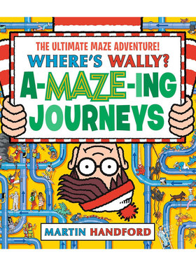 预售英文原版Where's Wally? Amazing Journeys威利在哪里？神奇迷宫之旅穿越迷宫场景迷宫冒险 寻宝游戏平装娱乐游戏书益智游戏