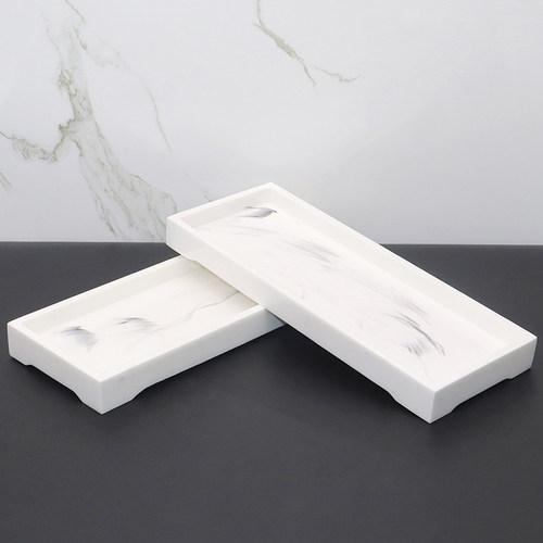 北欧风纹理收纳轻奢西点首饰托盘