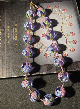 中古vitiate 时尚百搭款穆拉诺多色项链