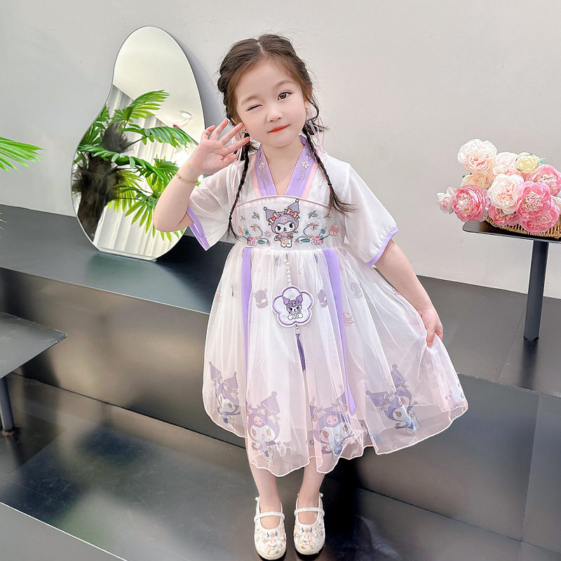 女小童夏款库洛米短袖汉服连衣裙