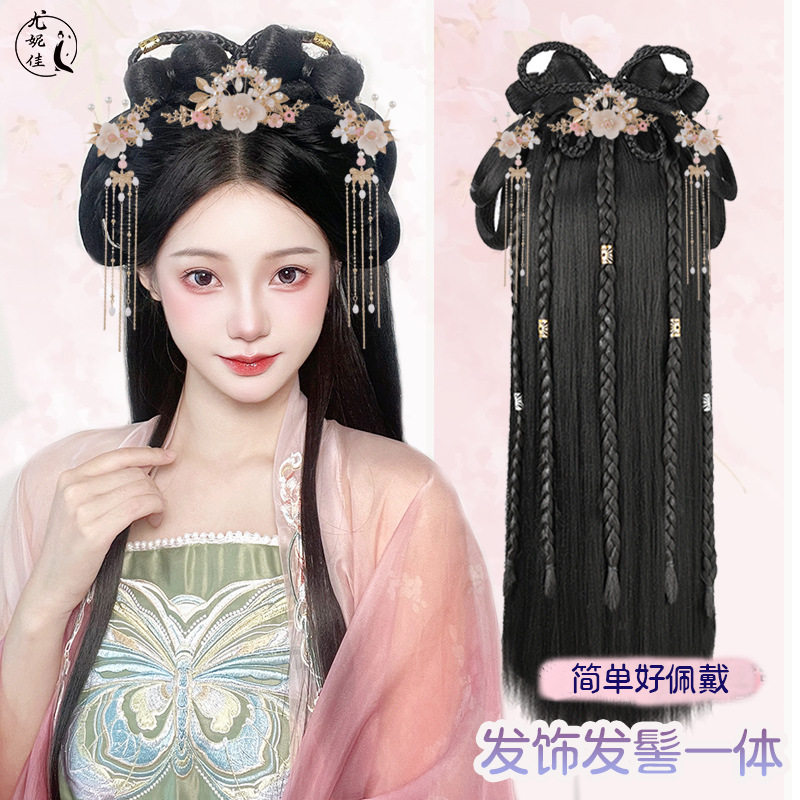 汉服假发包一体式懒人发型发箍套