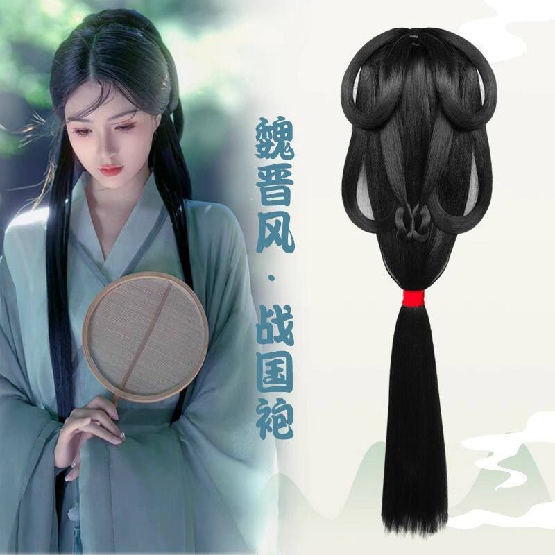 汉服假发一体式后压发髻古风魏晋