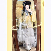 日常蕾丝半身裙清新短裙汉元 原创明制2025新款 改良汉服交领琵琶袖