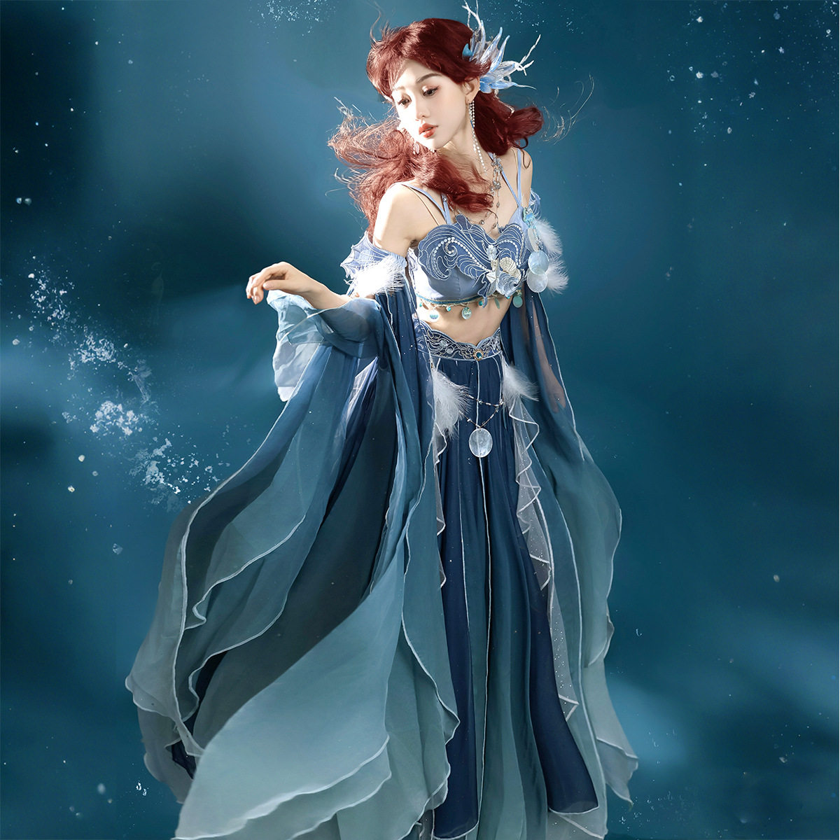 原创云海鲛浮琅汉服女敦煌西域风