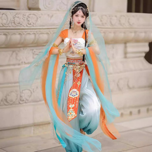 新款敦煌异域风情汉服女【在逃公举】舞蹈汉元素天竺公主西域神女