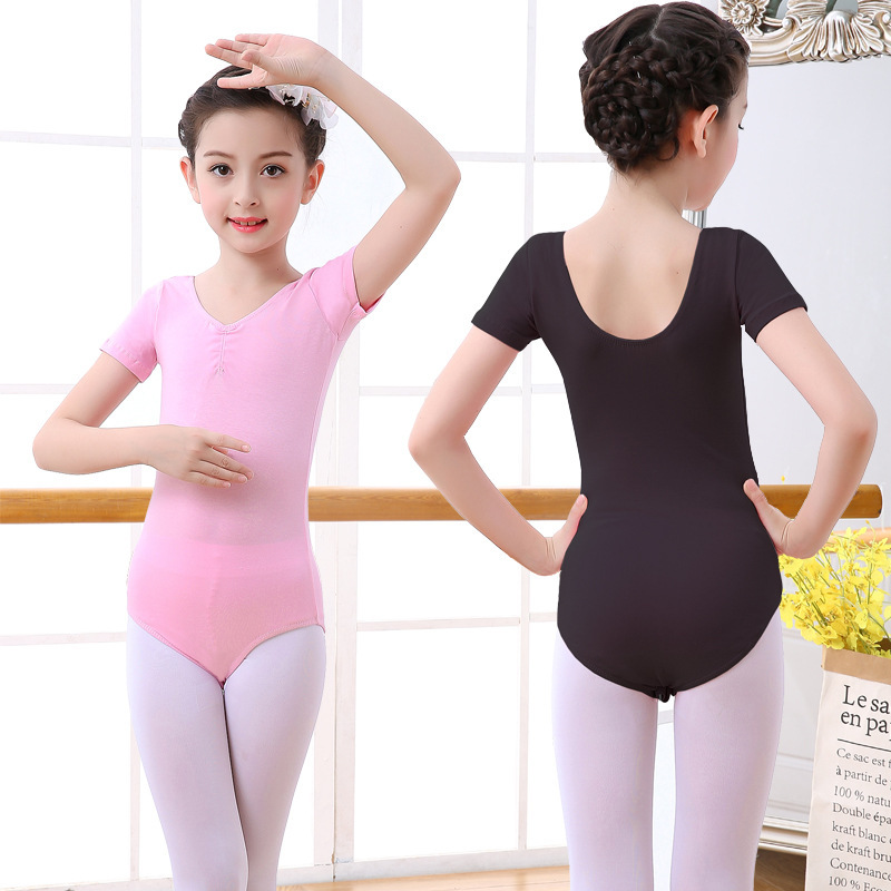 跳舞幼儿童舞蹈服练功服短袖女童表演出服装拉丁舞芭蕾舞台舞