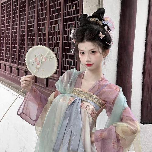 新款汉服小唐风女成人唐制复原夏