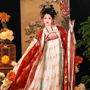 原创复原款唐制齐胸大袖衫半壁上襦刺绣汉服女2025新款国风春夏