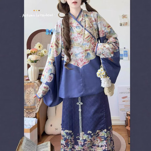 原创明制汉服女2026新款交领上袄多色马面裙日常通勤国风百搭古装